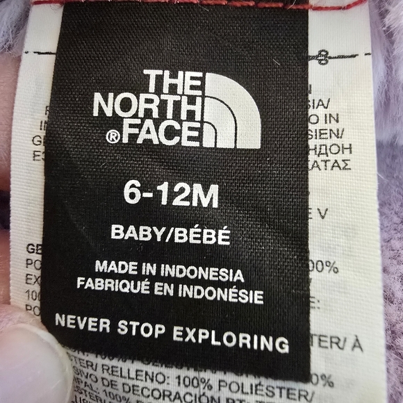 The North Face Kids Floral Soft Lining Zip Jacket Pink and Purple Size 6-12month - Picture 14 of 16